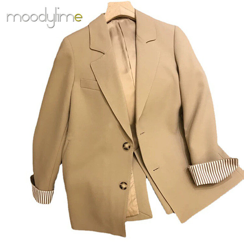 Lapel Neck Double Breasted Blazer