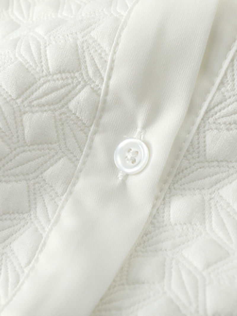 Oversized Long Sleeves Collar Slip  Blouse