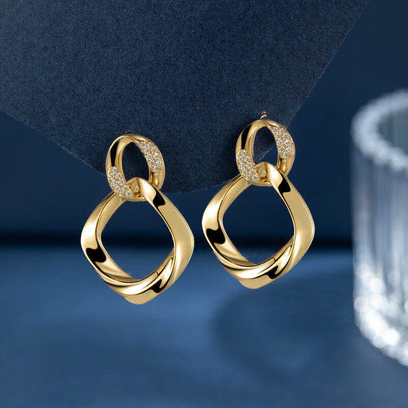 S925 drop stud earrings