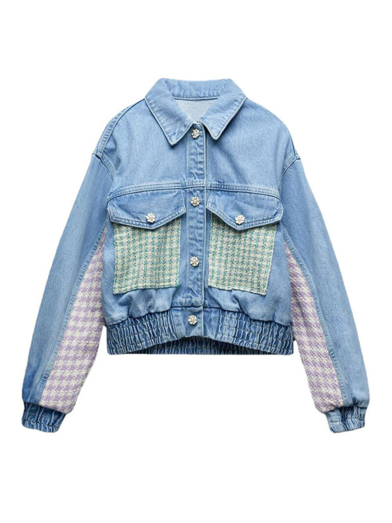 Stitching denim jacket coat