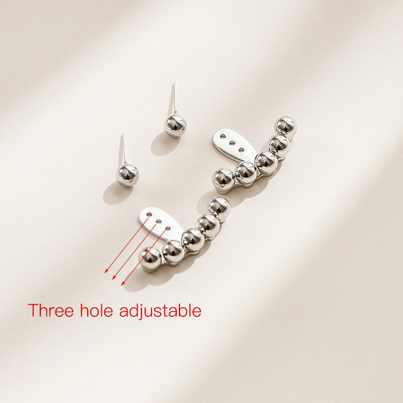 Sterling silver stud earrings with fan-shaped  crystal s925 hoop