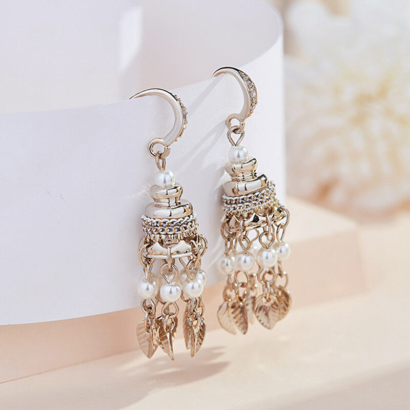 Hoop earrings with crystal drop  S925 hoop