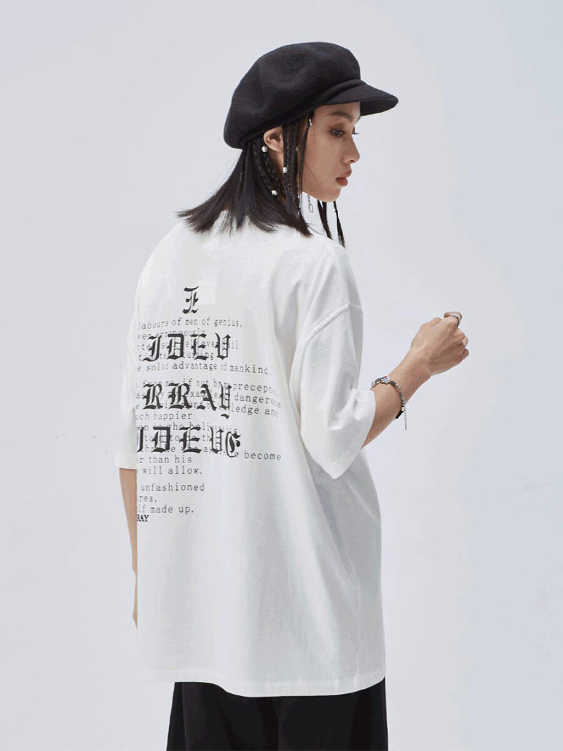Pure cotton lovers oversize loose short sleeve T-shirt