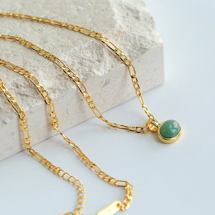 pendant stone pendant 18K necklace