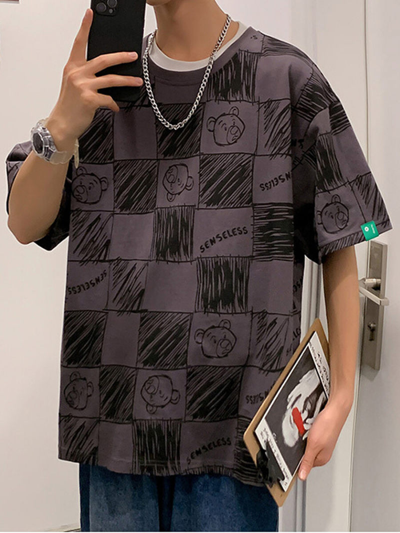 Oversized T-shirt  With  Allover Printed
