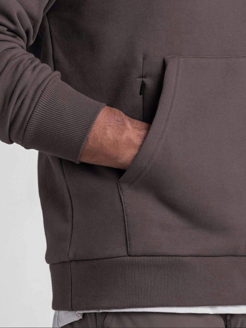 Hoodie with Buckle On Neck