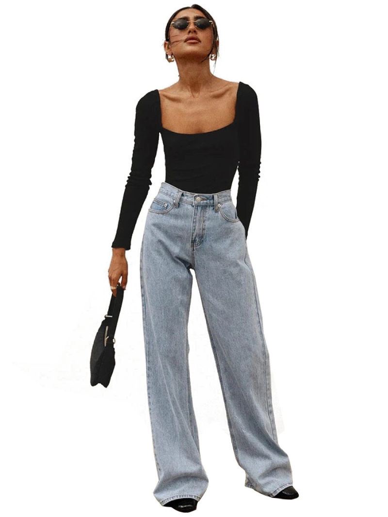 high elastic cotton Pure color long sleeve cultivate one's morality waist street hipster T-shirt