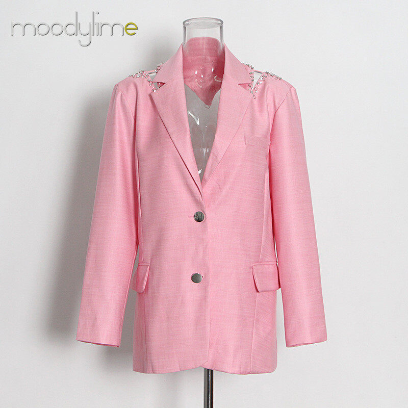 Lapel Neck Double Breasted Blazer