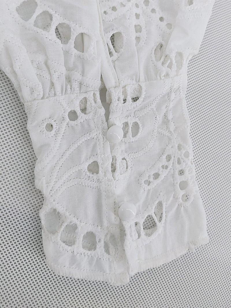 Floral Lace Stand Neck Lanter Sleeves  Mini Dress  With  Wrap Belted