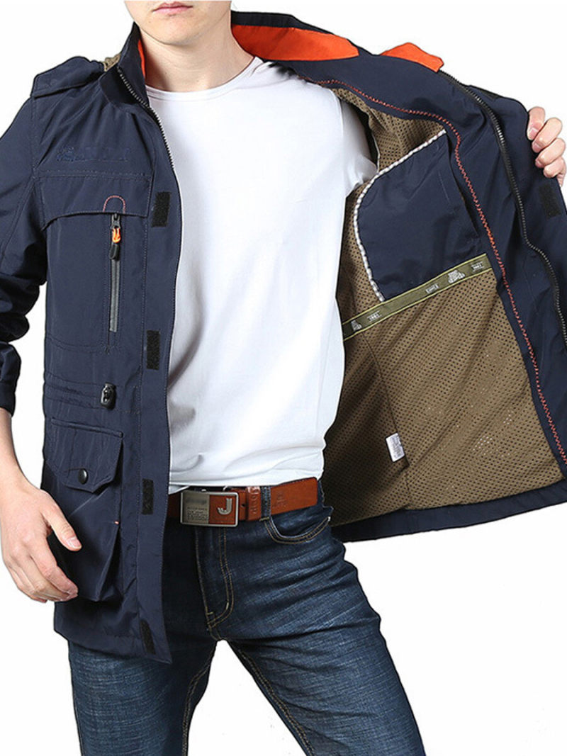 Cargo Jacket With zipper And Big Pockets.