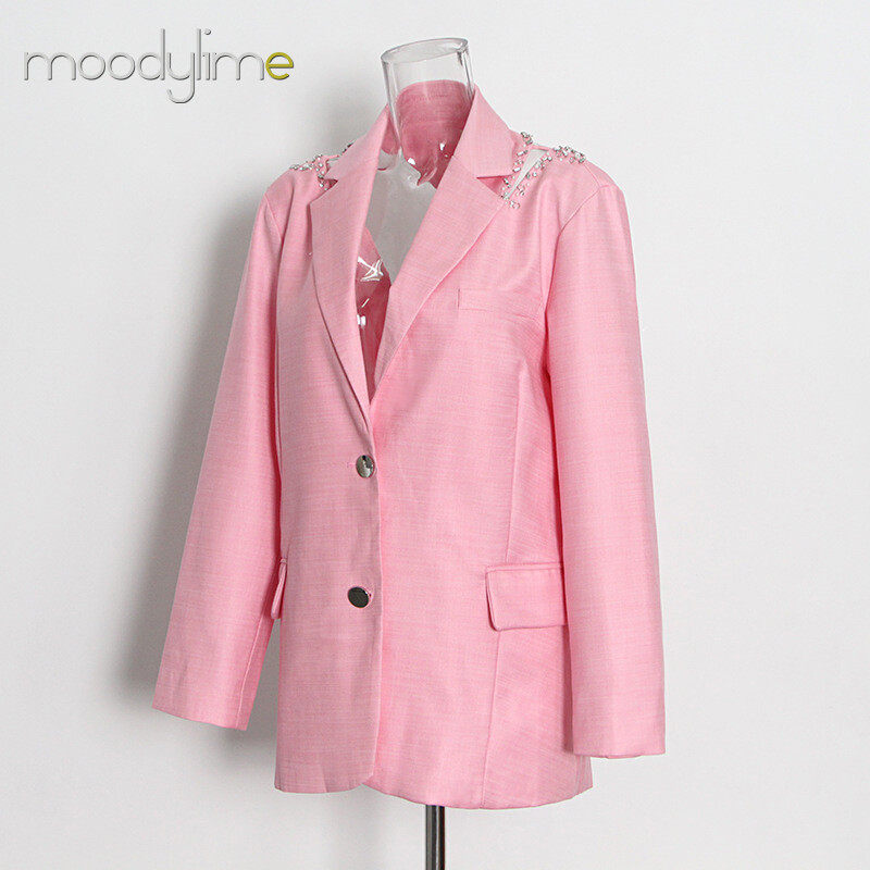 Lapel Neck Double Breasted Blazer