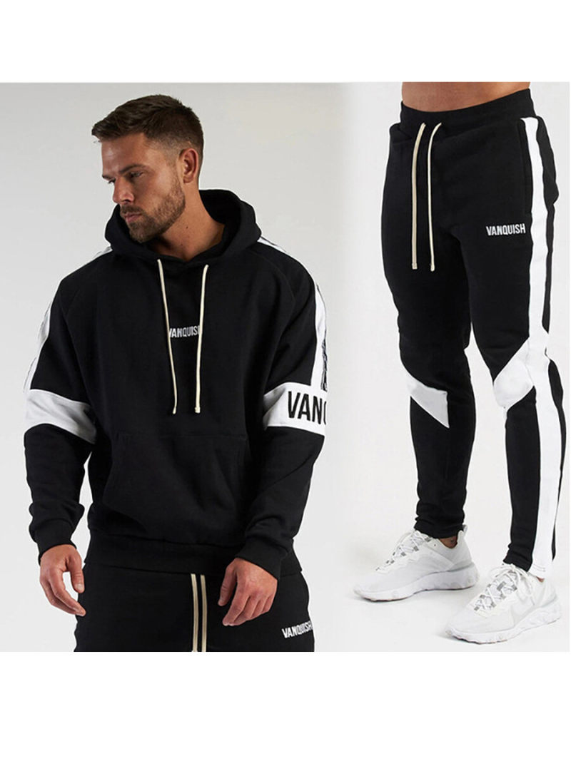 Organic tracksuit With Hoodie & Side Stripe