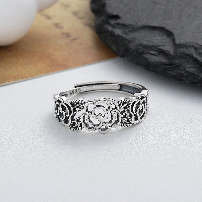 Rose detail rings s925