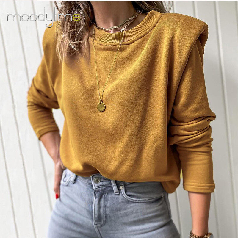 Soild Long Sleeves Sweatshirt