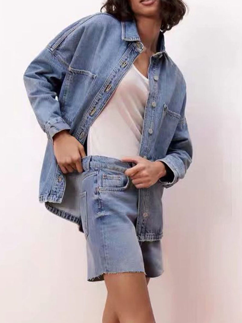 Casual denim shirt jacket