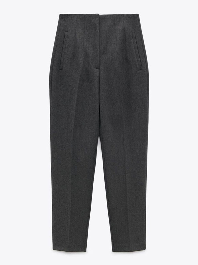 Tall waist leisure trousers