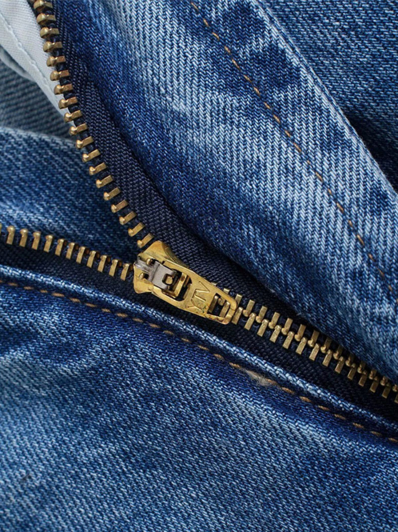 Tall waist blue wide-legged jeans