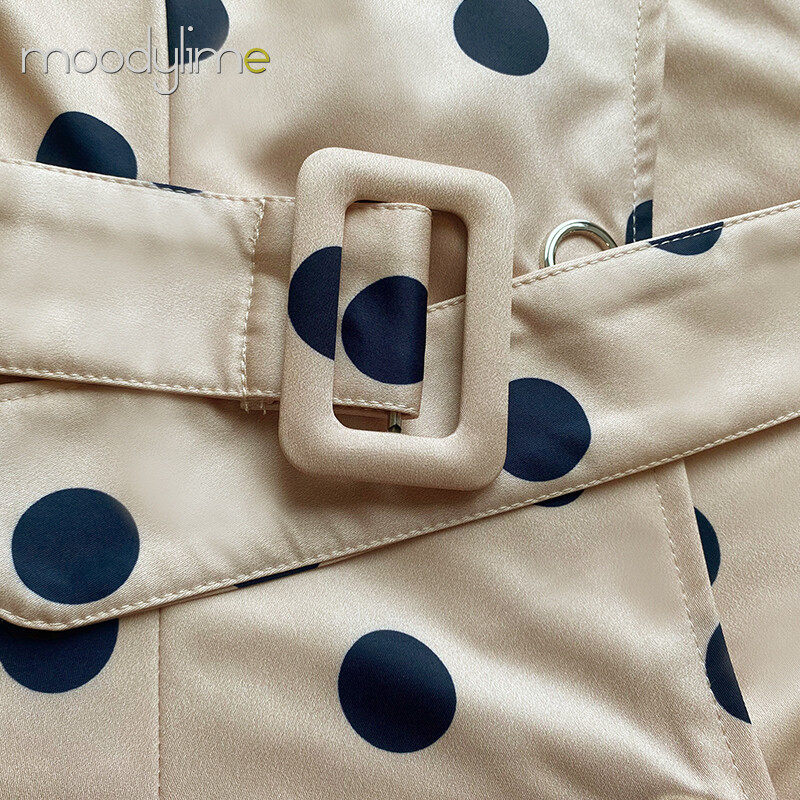 Callor  Copper Spot With Waist Belted  Mide Dress