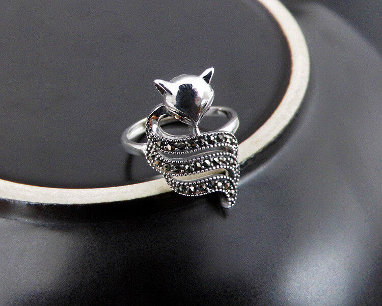 Fox shaped rings s925
