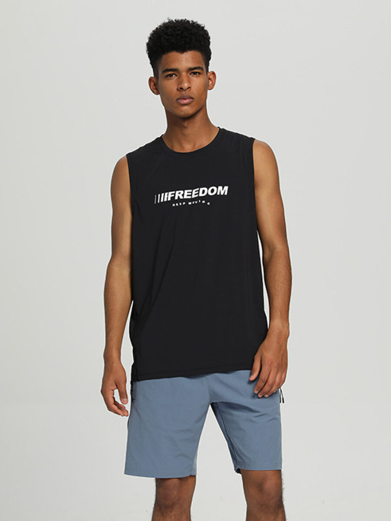 Sleeveless Training T-shirt With Quick Dry