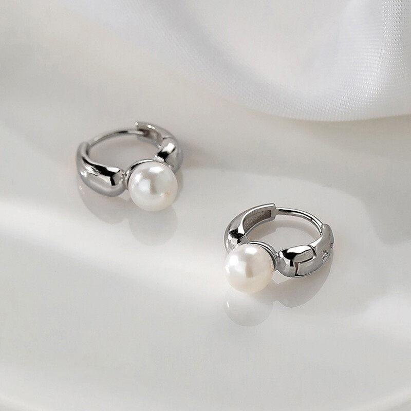 S925 pearl drop earrings