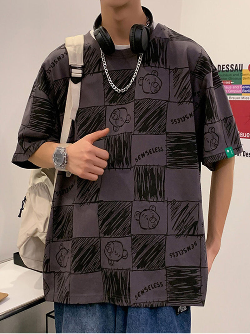 Oversized T-shirt  With  Allover Printed