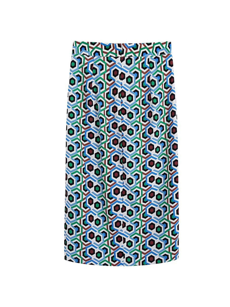 Printed Mide Skirt