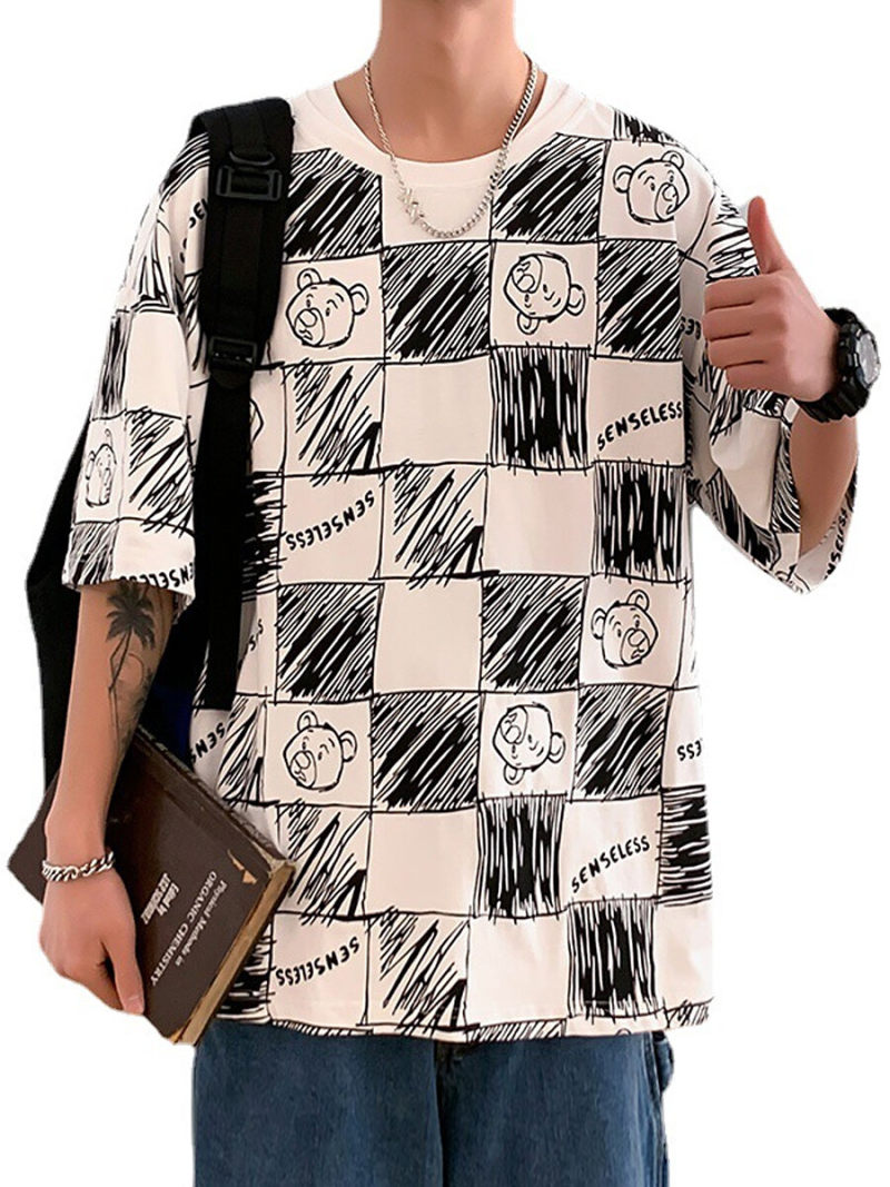 Oversized T-shirt  With  Allover Printed