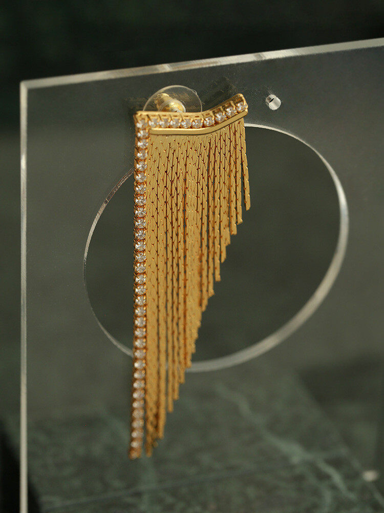 1pair Tassel Drop Earrings