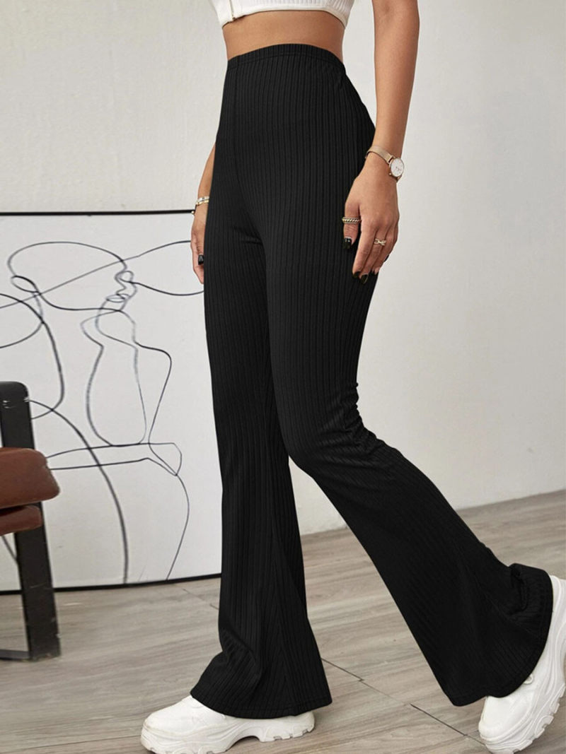 Tall waist leisure trousers