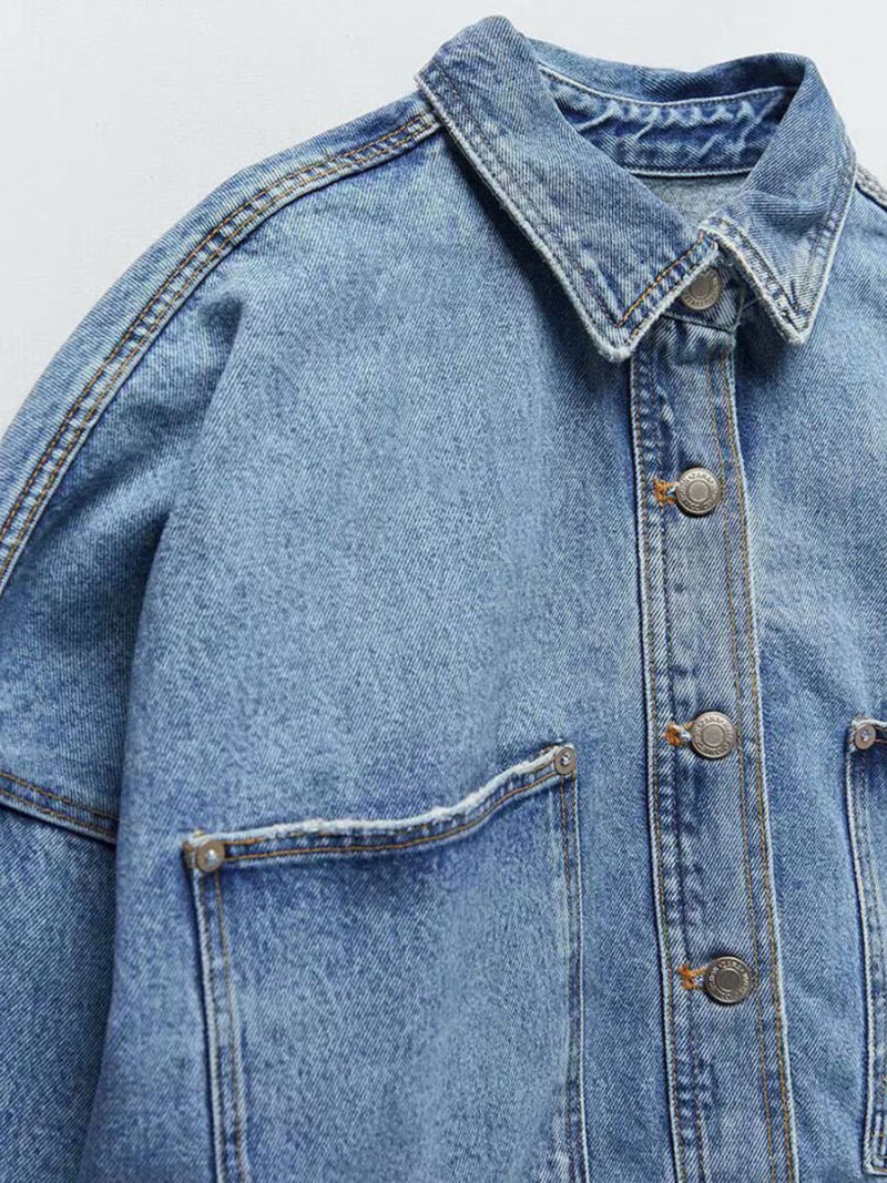 Casual denim shirt jacket