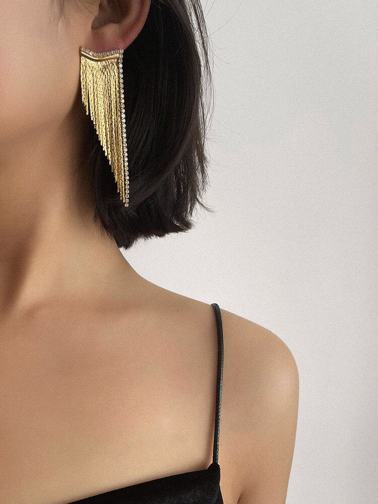 1pair Tassel Drop Earrings