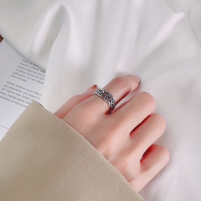 Rose detail rings s925