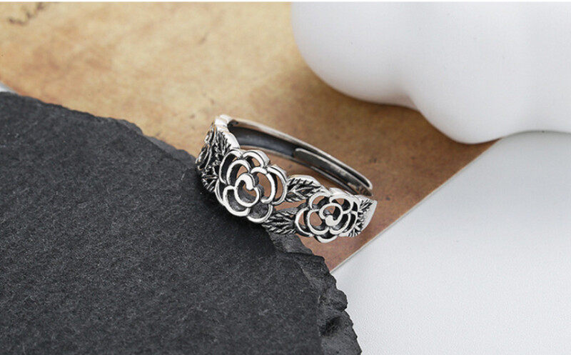 Rose detail rings s925
