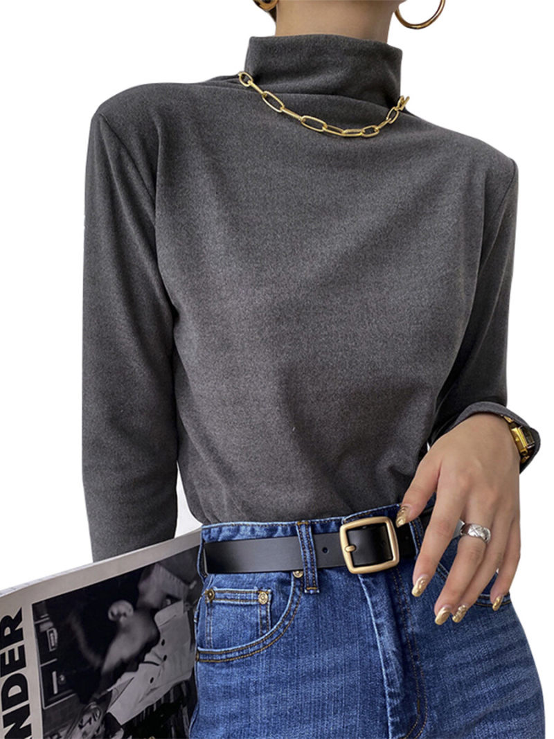 High Neck Long Sleeves T-shirt