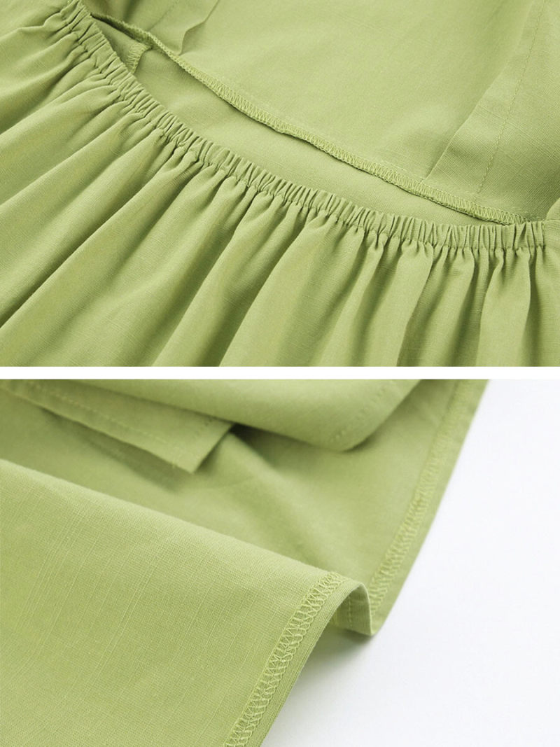 Crew Neck Backless Mini Dress With Tie Details On Neck