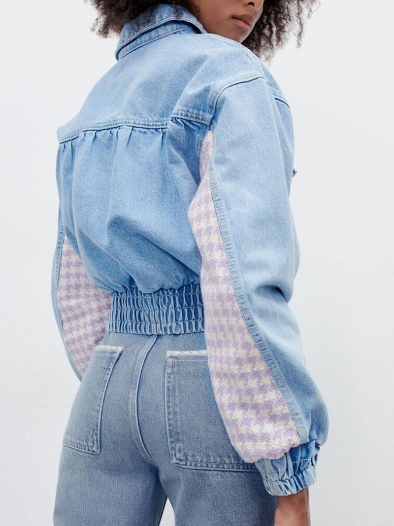 Stitching denim jacket coat