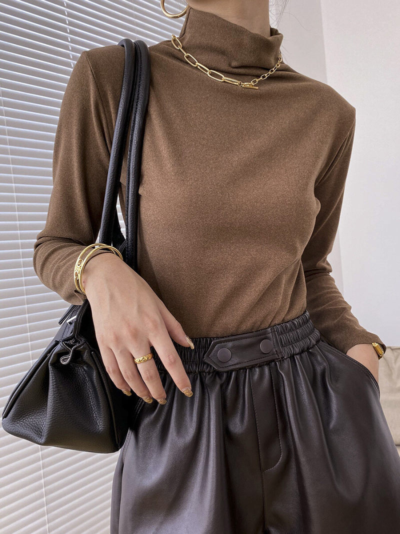 High Neck Long Sleeves T-shirt