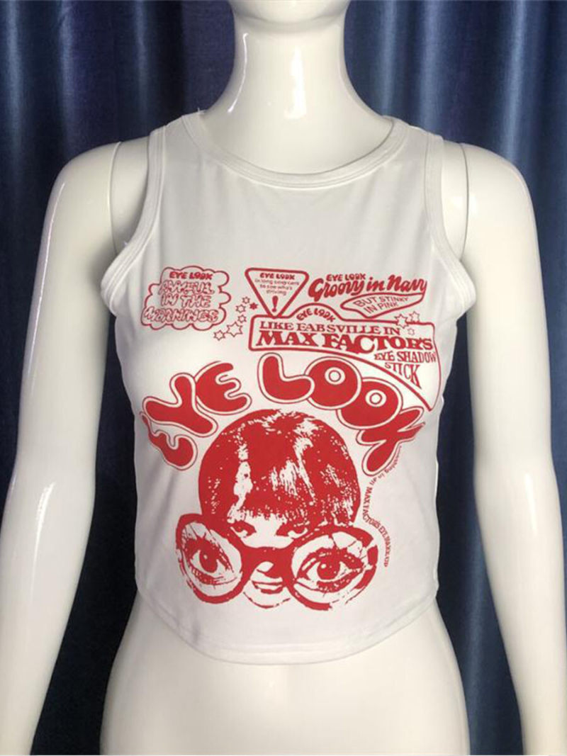 Summer printing brief paragraph h vest