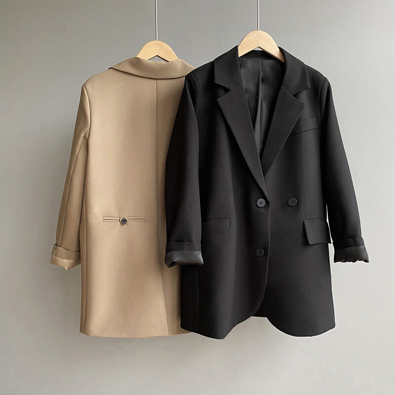 Lapel Neck Double Breasted Blazer