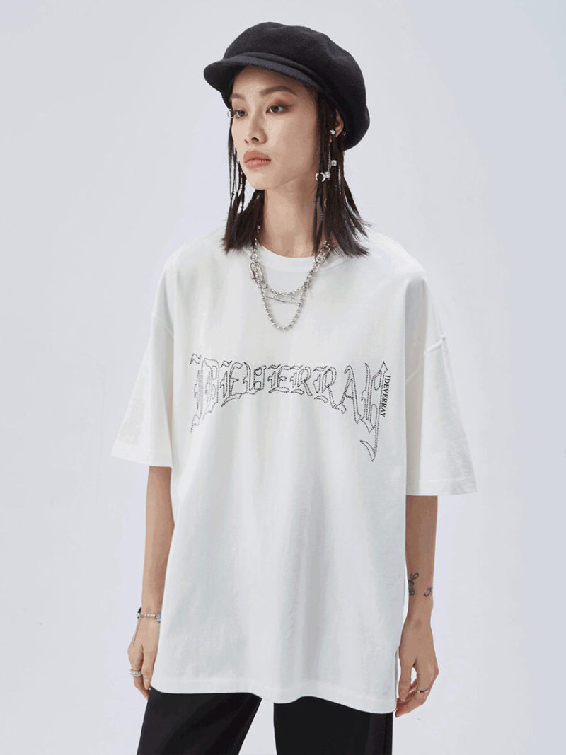 Pure cotton lovers oversize loose short sleeve T-shirt