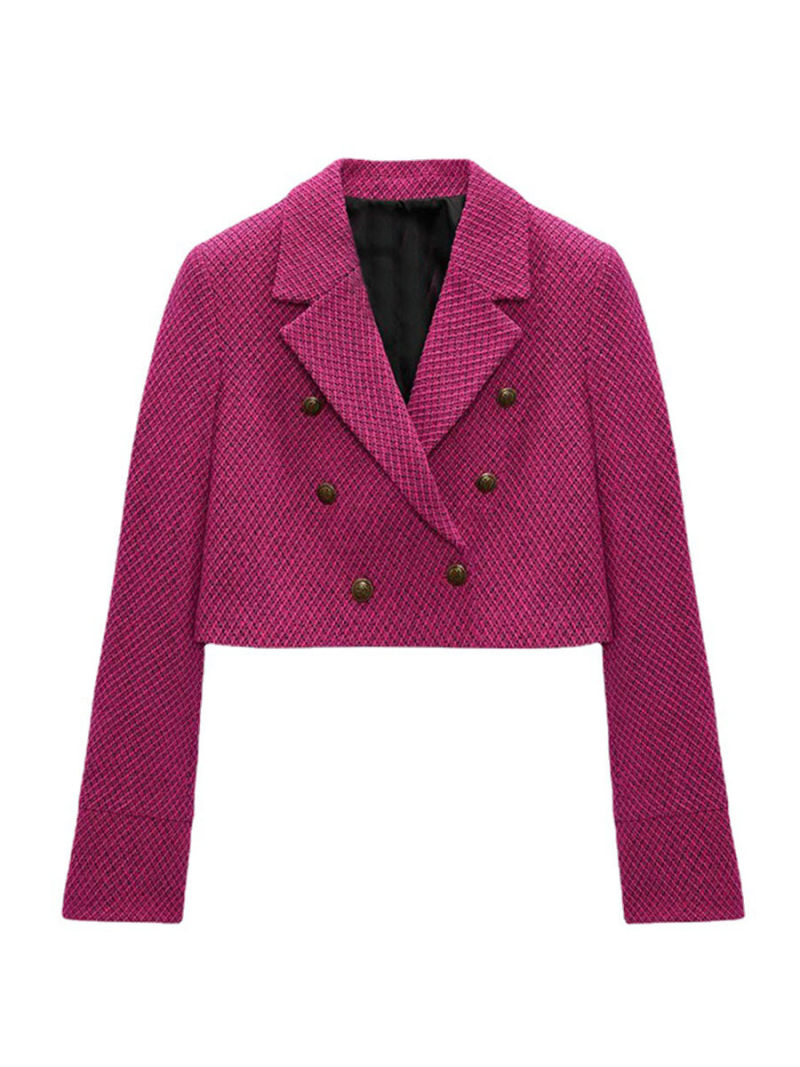 Brief paragraph tweed suit jacket