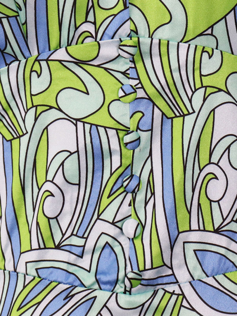 Floral Shirred Waist A-line Dress