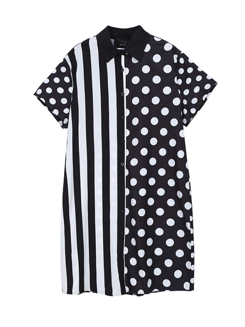 Copper Spot Print Shirt Dress