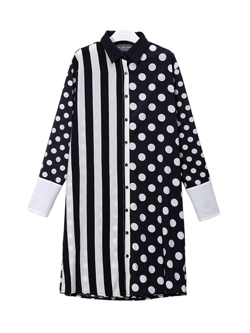 Copper Spot Print Shirt Dress