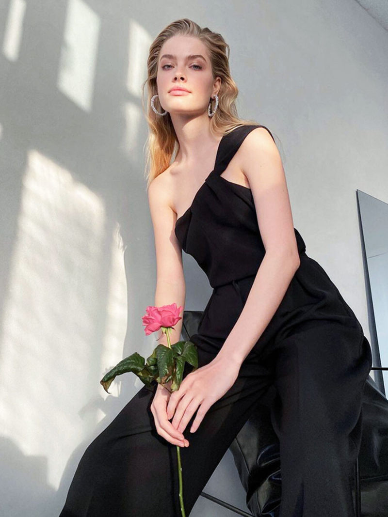 One Shoulder Backless Top