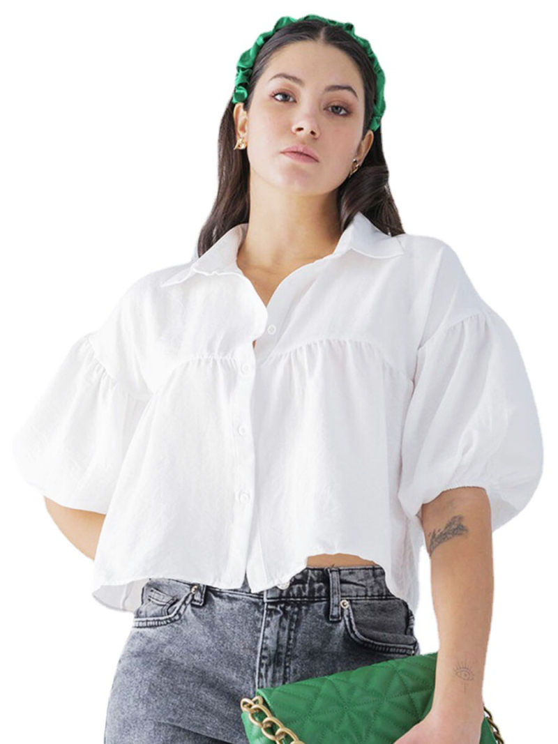 Oversize Short Sleeves  Blouse