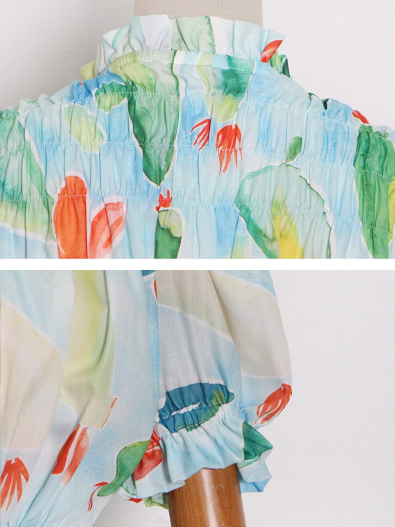 Allover Printed High Neck Mimi Dress