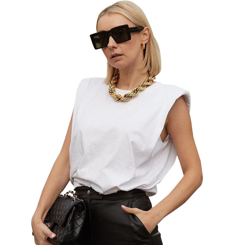 Solid Sleevesless Tee