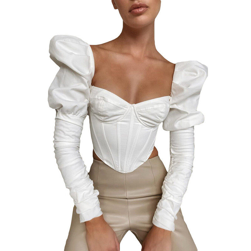 Sxy Puff Long Sleeves Bardot Top